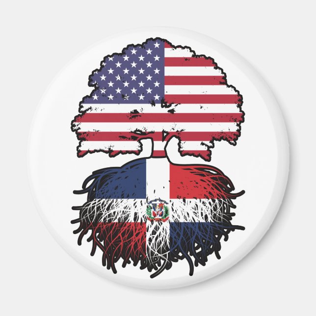 Dominikanska republiken Amerikanska Träd Magnet (Framsidan)