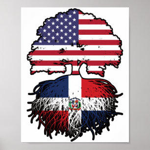 Dominikanska republiken Amerikanska Träd Poster