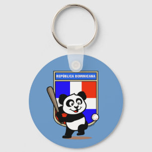 Dominikanska republiken Baseball Panda Nyckelring