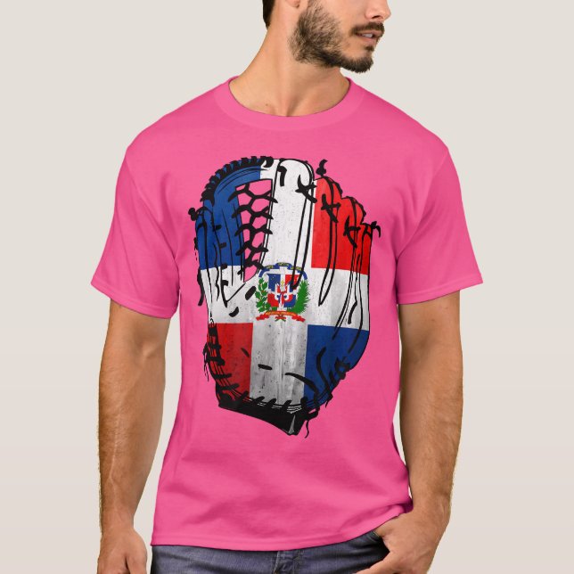 Dominikanska republiken Baseball Shortstop Outfiel T Shirt (Framsida)