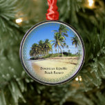 Dominikanska republiken Beach Bavaro Julgransprydnad Metall<br><div class="desc">Dominikanska republiken Beach Bavaro,  tropiskt scenfotografi,  prydnadstrim./</div>