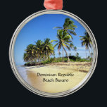 Dominikanska republiken Beach Bavaro Julgransprydnad Metall<br><div class="desc">Dominikanska republiken Beach Bavaro,  tropiskt fotografi</div>