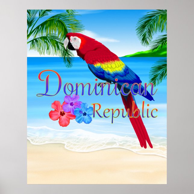 Dominikanska republiken Beach Poster (Framsidan)