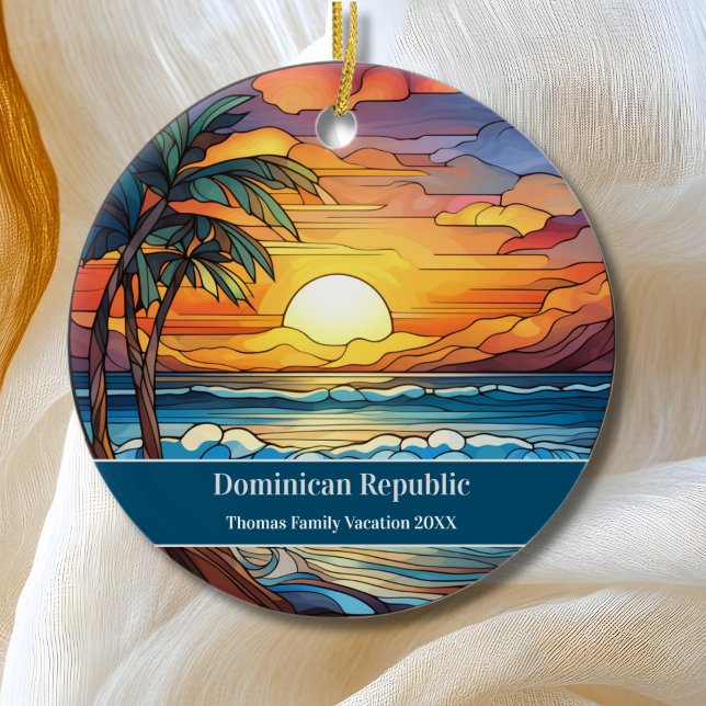 Dominikanska republiken Beach Vacation Julgransprydnad Keramik (Skapare uppladdad)