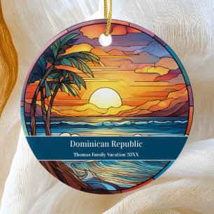 Dominikanska republiken Beach Vacation Julgransprydnad Keramik