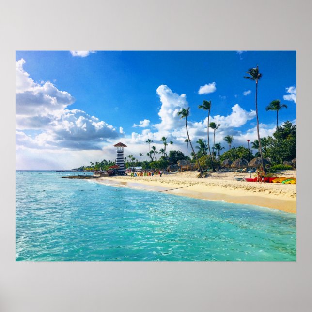 Dominikanska republiken Beachfront Poster (Framsidan)
