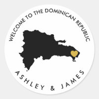 Dominikanska republiken Bröllop Välkommen Sticker