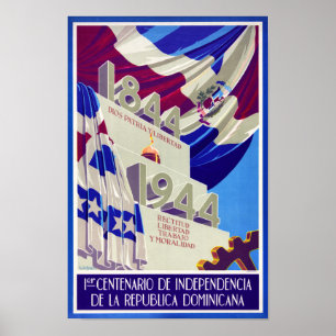 Dominikanska republiken Centennial Vintage affisch