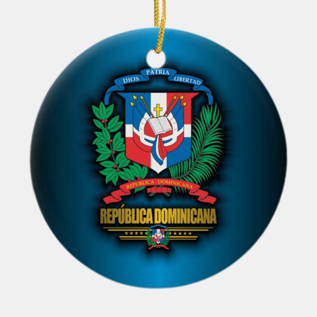 Dominikanska republiken COA Julgransprydnad Keramik (Framsidan)