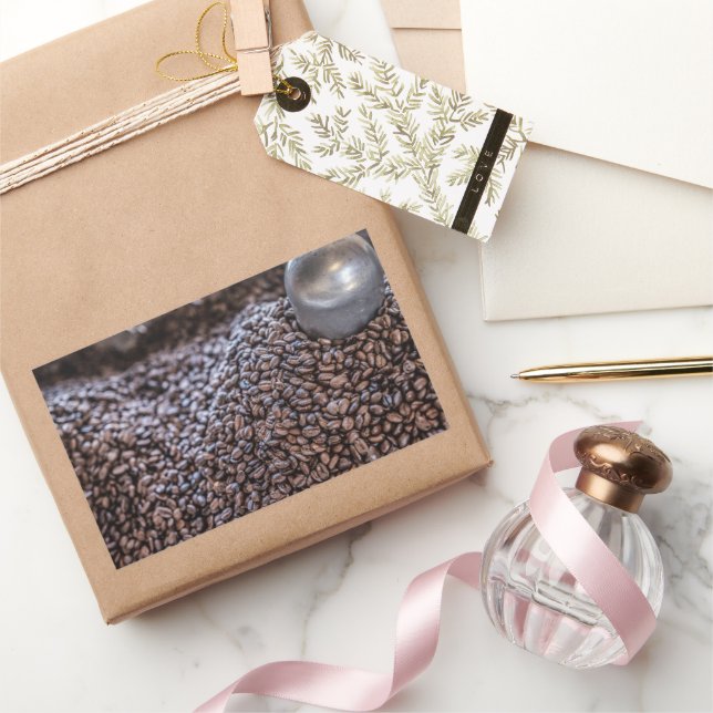 Dominikanska republiken Coffee Bean Rektangulärt Klistermärke (Gifting)