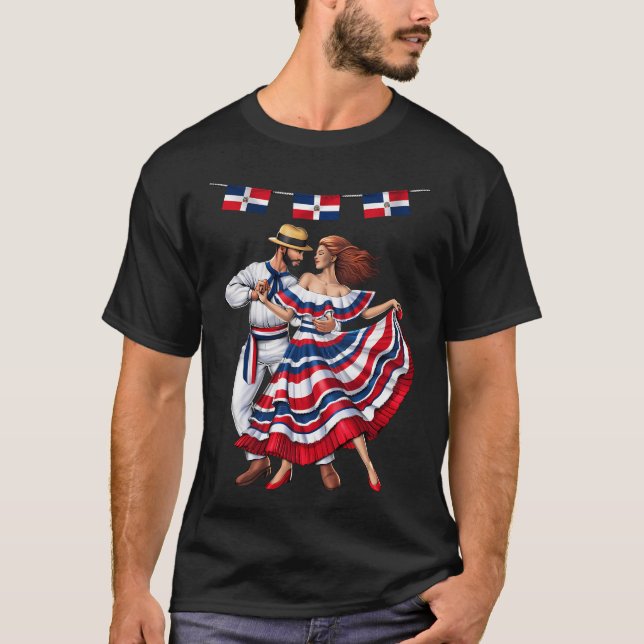 Dominikanska Republiken Dans T Shirt (Framsida)