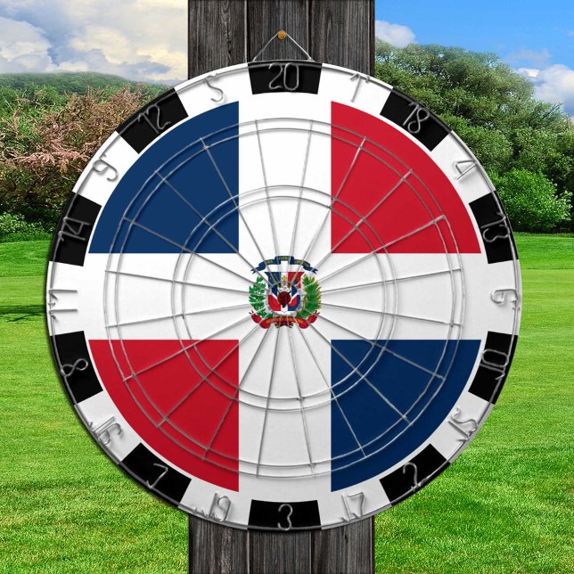 Dominikanska republiken Dartboard & Flagga/speltav Darttavla (Skapare uppladdad)