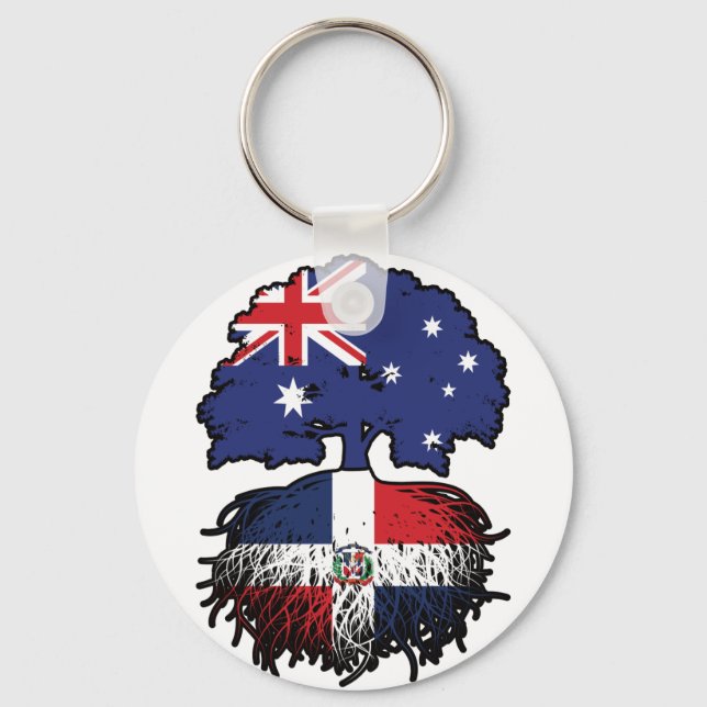 Dominikanska republiken Dominikanska Australien Nyckelring (Framsida)