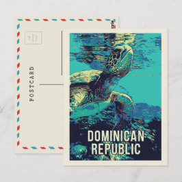 Dominikanska republiken fantastisk Sea Turtle-vyko Vykort