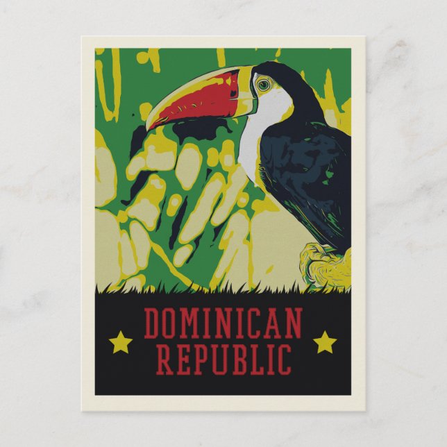 Dominikanska republiken fantastisk tucan Postcard Vykort (Framsida)