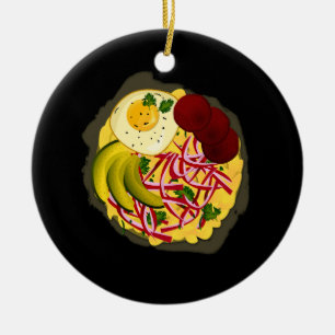 Dominikanska republiken Favorite Food Mangú Salam Julgransprydnad Keramik