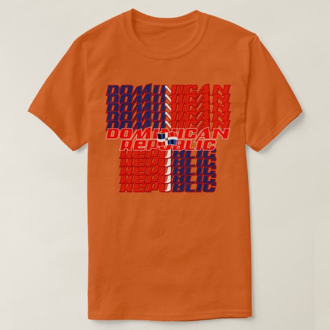 Dominikanska republiken Flagga 2 T Shirt (Design framsida)