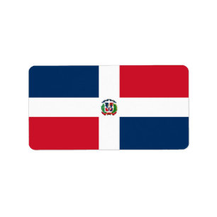 Dominikanska republiken flagga adressetikett
