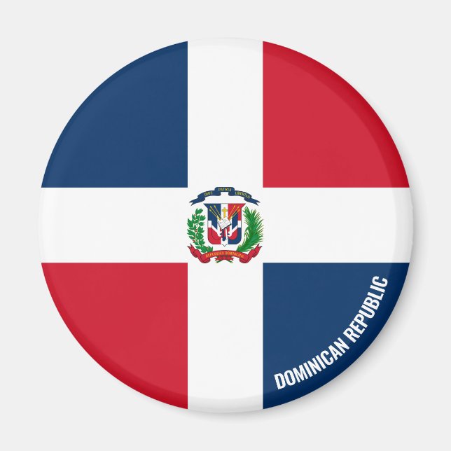Dominikanska republiken Flagga Charming Patriotic  Magnet (Framsidan)