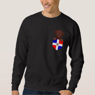 Dominikanska republiken Flagga Curly Jackat Retrie Lång Ärmad Tröja