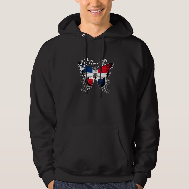 Dominikanska republiken Flagga Dominikanska Flagga Hoodie (Framsida)