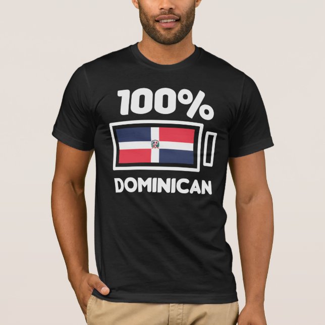 Dominikanska republiken Flagga Dominikanska Power T Shirt (Framsida)