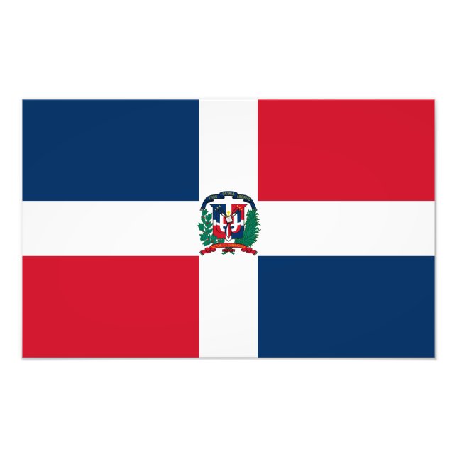 Dominikanska republiken Flagga Fototryck (Framsidan)