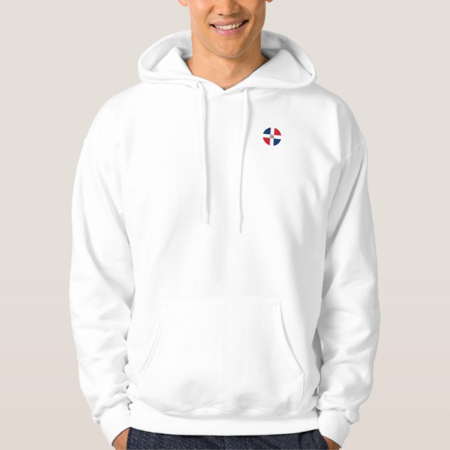 Dominikanska republiken flagga hoodie sweatshirt (Framsida)