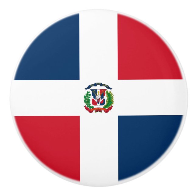 Dominikanska republiken flagga knopp (Framsidan)