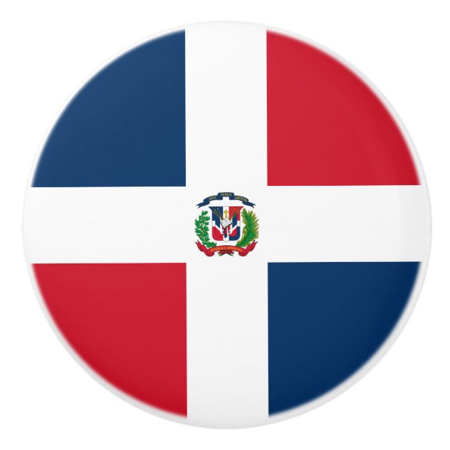 Dominikanska republiken flagga knopp (Framsidan)