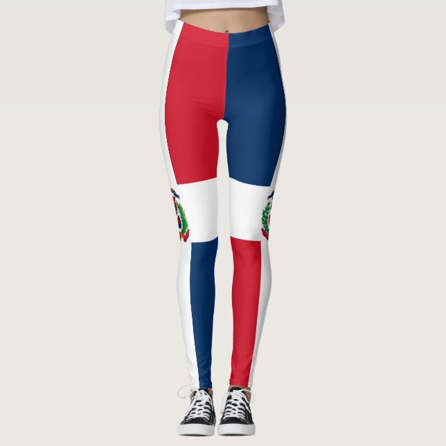 Dominikanska republiken Flagga Leggings (Framsida)