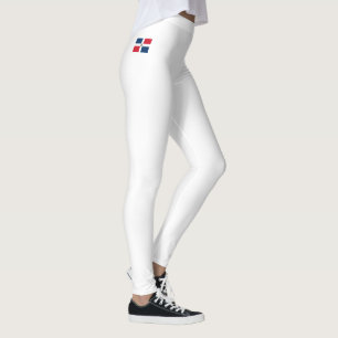 Dominikanska republiken flagga Leggings