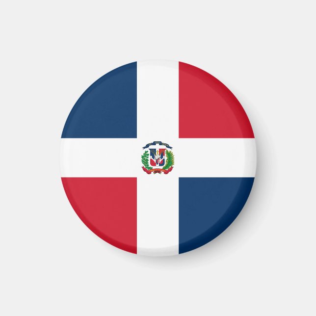 Dominikanska republiken flagga magnet (Framsidan)