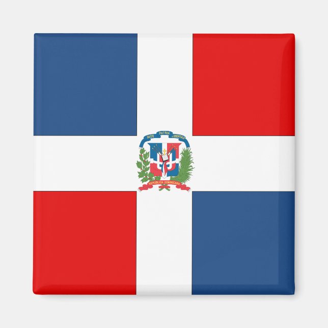 Dominikanska republiken Flagga Magnet (Framsidan)