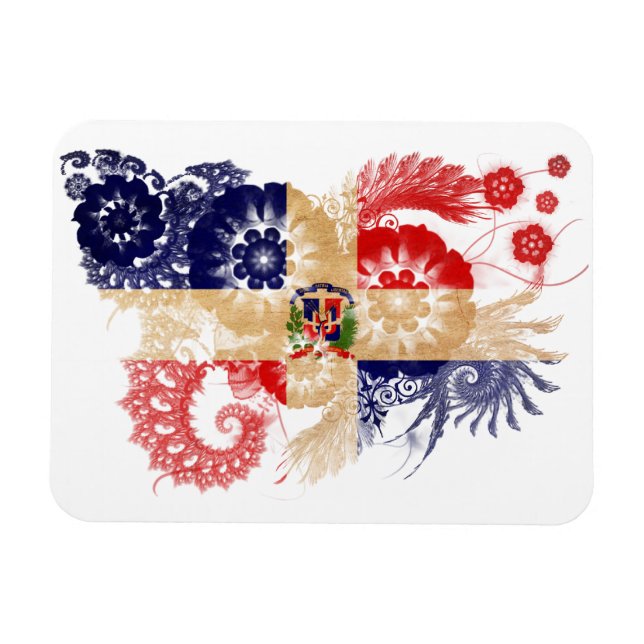 Dominikanska republiken Flagga Magnet (Horisontell)
