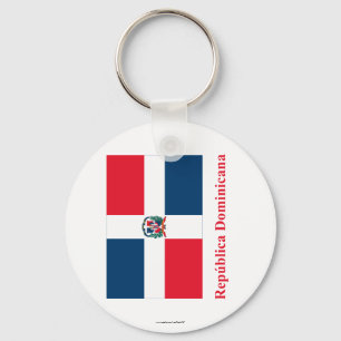 Dominikanska republiken Flagga med Namn på spanska Nyckelring