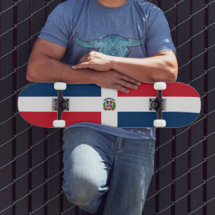 Dominikanska republiken flagga mini skateboard bräda 18,5 cm