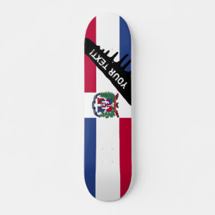 Dominikanska republiken Flagga Mini Skateboard Bräda 18,7 Cm