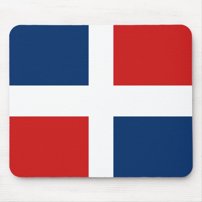 Dominikanska republiken Flagga Mousepad Musmatta (Framsidan)