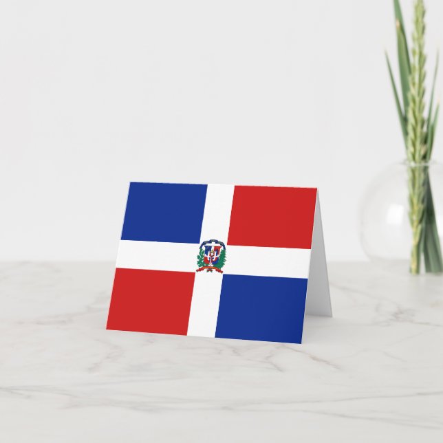 Dominikanska republiken Flagga Notecard Kort (Framsida)