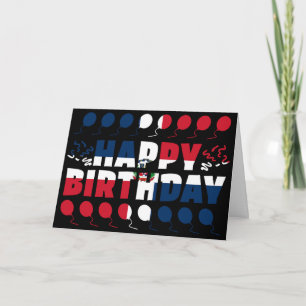 Dominikanska republiken Flagga Patriotic Birthday Kort