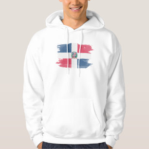 Dominikanska republiken flagga penseldrag, nationa hoodie