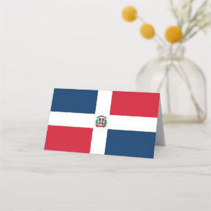 Dominikanska republiken flagga placeringskort