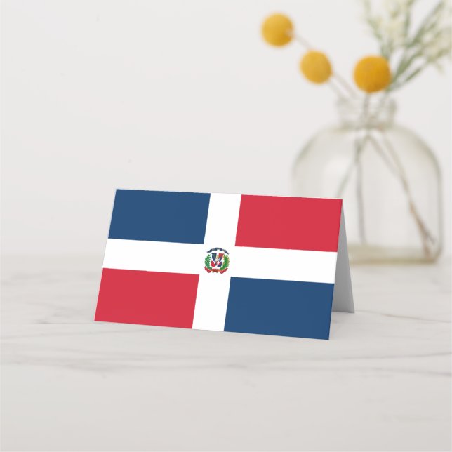 Dominikanska republiken flagga placeringskort (Framsida)