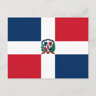 Dominikanska republiken Flagga Postcard Vykort