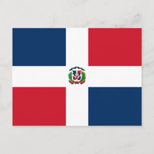 Dominikanska republiken Flagga Postcard Vykort