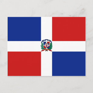 Dominikanska republiken Flagga Postcard Vykort