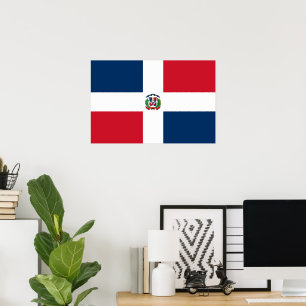 Dominikanska republiken flagga poster