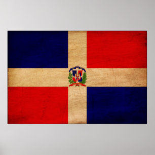 Dominikanska republiken Flagga Poster