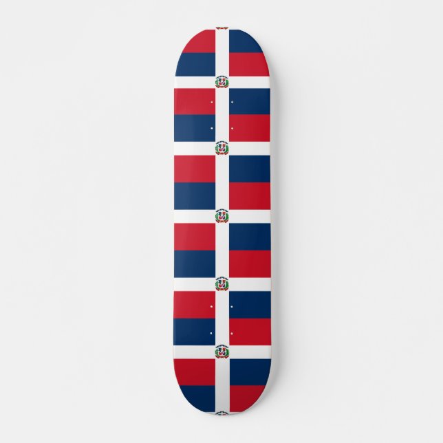Dominikanska republiken flagga Skateboard (Framsida)